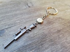 Portachiavi 308 winchester con fucile caccia cacciatori idea regalo