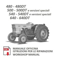 Trattore FIAT 480 500 540 640 DT Special Manuale officina Istruzioni riparazione