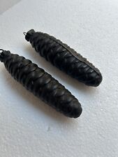 COPPIA DI PESI ANTICHE GRANDI PIGNE IN FERRO  OROLOGIO CUCU RICAMBIO OLD CLOCK