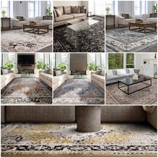 Tradizionale Classico Tappeto per Soggiorno Bordo Floreale Corto Pila Morbido