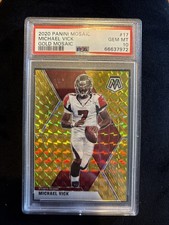 2020 Panini Mosaic Michael Vick Gold /17 Psa 10 Falchi