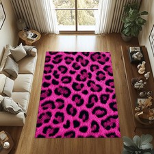 Tappeto rosa caldo con stampa