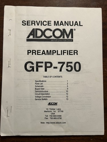 Adcom gfp 750 preamplificatore - adcom,