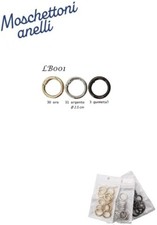 MOSCHETTONI A VENTAGLIO PER BORSE CINTE  PELLETTERIA 25 mm. Interno 20 mm. 4 pz.