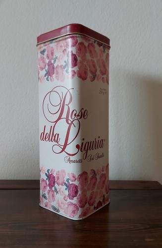 Vecchia scatola latta amaretti - scatola,