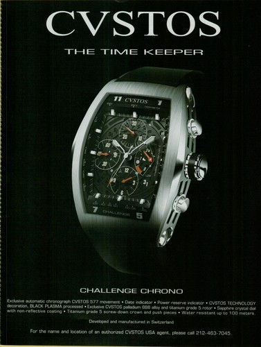 Cvstos challenge chrono 2006 - chrono,