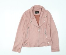 Cappotto biker rosa donna