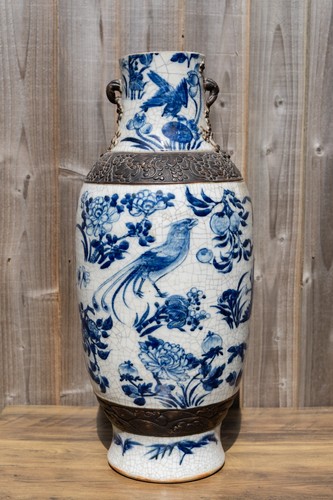 Vaso smaltato crepitante - , blu