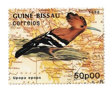 vintage stamp bird UPUPA