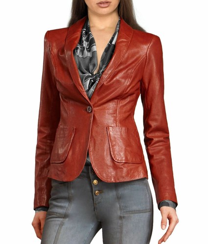 Blazer donna vera pelle - blazer,