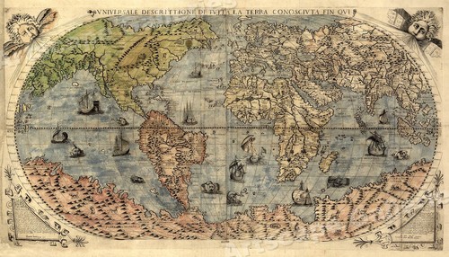1565 mappa del mondo - mappa,