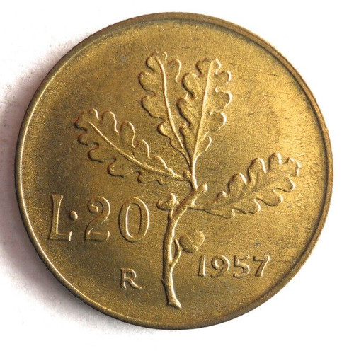 1957 italy lire high - 20,