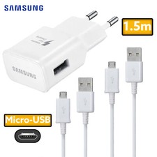 2 x 1,5 m cavo di ricarica micro USB originale Samsung + 1 x adattatore ricarica rapida originale