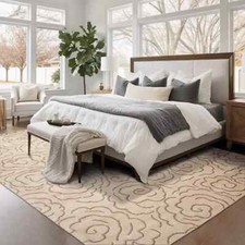 Tappeto moderno 2'6"x8' beige