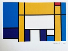 Piet Mondrian Litografia Yale 1979 originale numerata pubblicata 250 ex.