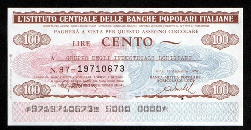 Miniassegni ist cent - , banche