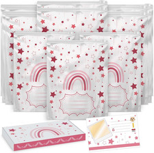 15 Pz Sacchetti Cambio Neonato Ospedale (Rosa) - 10 Grandi E 5 Piccoli Bustine C