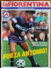 LA FIORENTINA RIVISTA 1985 Antognoni Poster Acchipinti Maradona Socrates Maglia
