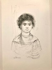 Edna Hibel, Henry, litografia numerata, autografata