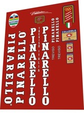 SET DECALCOMANIE CORNICE PINARELLO TREVISO CONTORNO BIANCO/NERO CON COLUMBUS SL