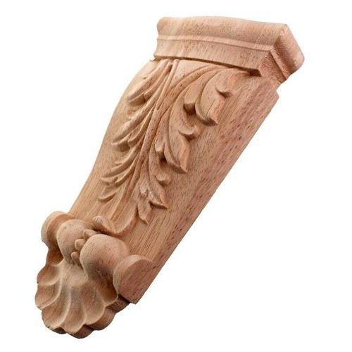 Applique legno fiori intaglio