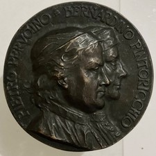 MOSTRA DI ANTICA ARTE UMBRA 1905 MEDAGLIA GRANDE MODULO PERUGINO - PINTORICCHIO