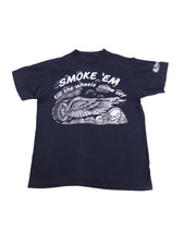 T-shirt Harley Davidson Smoke Em fino a quando le ruote vengono fuori teschio motociclista