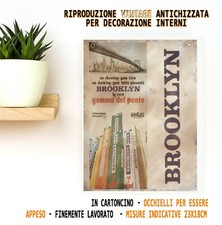 BROOKLYN GOMMA PONTE CHEWING GUM PUBBLICITà 60'S NEW CARTONATO PUBBLICITARIO