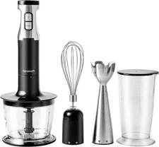 Frullatore ad immersione nero tritatutto 3 in 1 1000 W Turbo Hanseatic HHBL1000SD 97294244