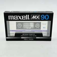 MAXELL MX 90 Metaxial Vintage Nastro Audiocassetta Vuoto Metallo Tipo IV Giappone NUOVO