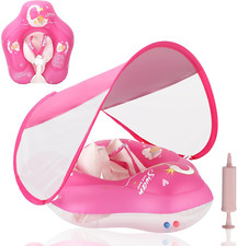 Salvagente Neonato 3-36 Mesi, Salvagente Neonato Con Parasole E Seggiolino Di Si