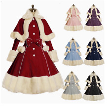 Costume cosplay giacca blu navy cappotto invernale donna gotico Lolita stile marinaio {r