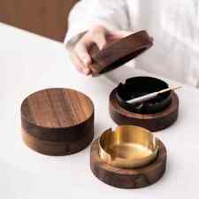 Walnut Wood Ashtray with Lid