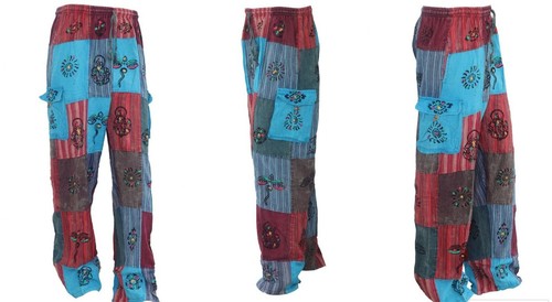 Pantaloni patchwork unisex - pantaloni,