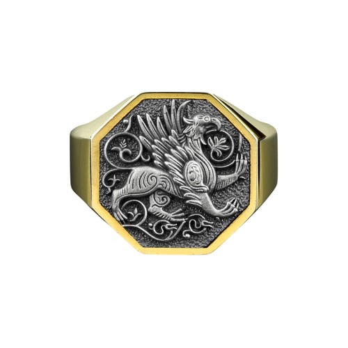 Anello grifone argento - anello,