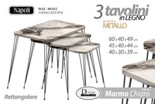 SET 3 TAVOLINI TAVOLO COLOR