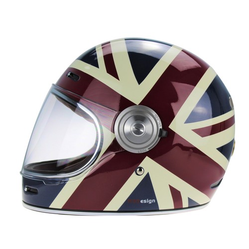 Casco moto retrò fibra di - casco,
