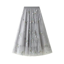 Women Midi Mesh Skirt