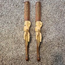 Set Of 2: Vintage Carved