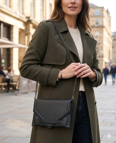 Borsa pelle nere forma di - a,