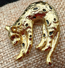 SPILLA E CIONDOLO GIAGUARO DORATO ANNI '70/80