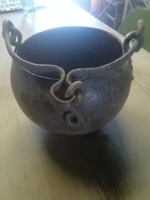 Antico secchio in ferro, pre 1800, altezza secchio ca 21 cm