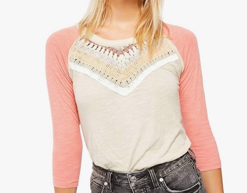 Free people top all - free, all'uncinetto