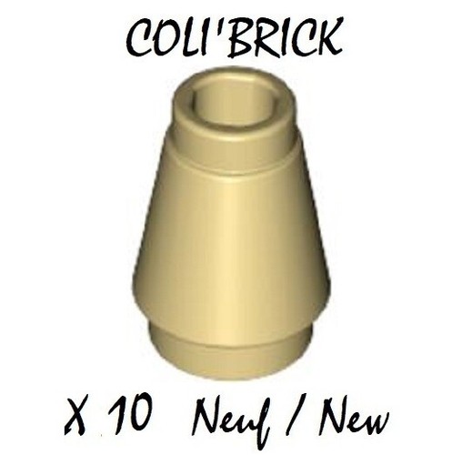 Lego 4589 10x brique cone - 10x,