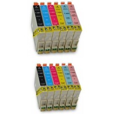 Cartucce Epson Compatibili con R/20/R300 T 481 2X Colore BK/C/M/Y/LC/LM 12 pz.
