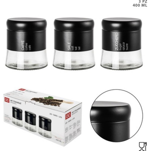 Barattoli neri 400ml sale - barattoli,