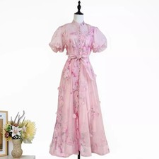 Abito Romantico Rosa Con Fiori