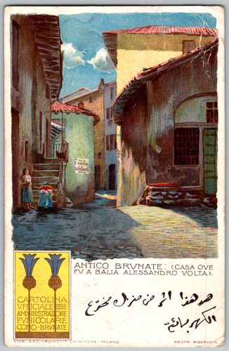 Cartolina antica casa - cartolina,