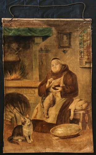 Antico dipinto stoffa epoca - antico,