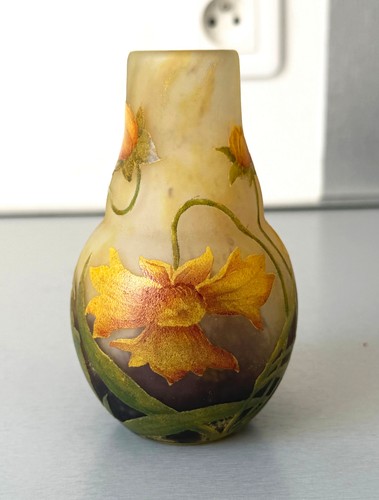 Vase art nouveau aux fleurs - vase,